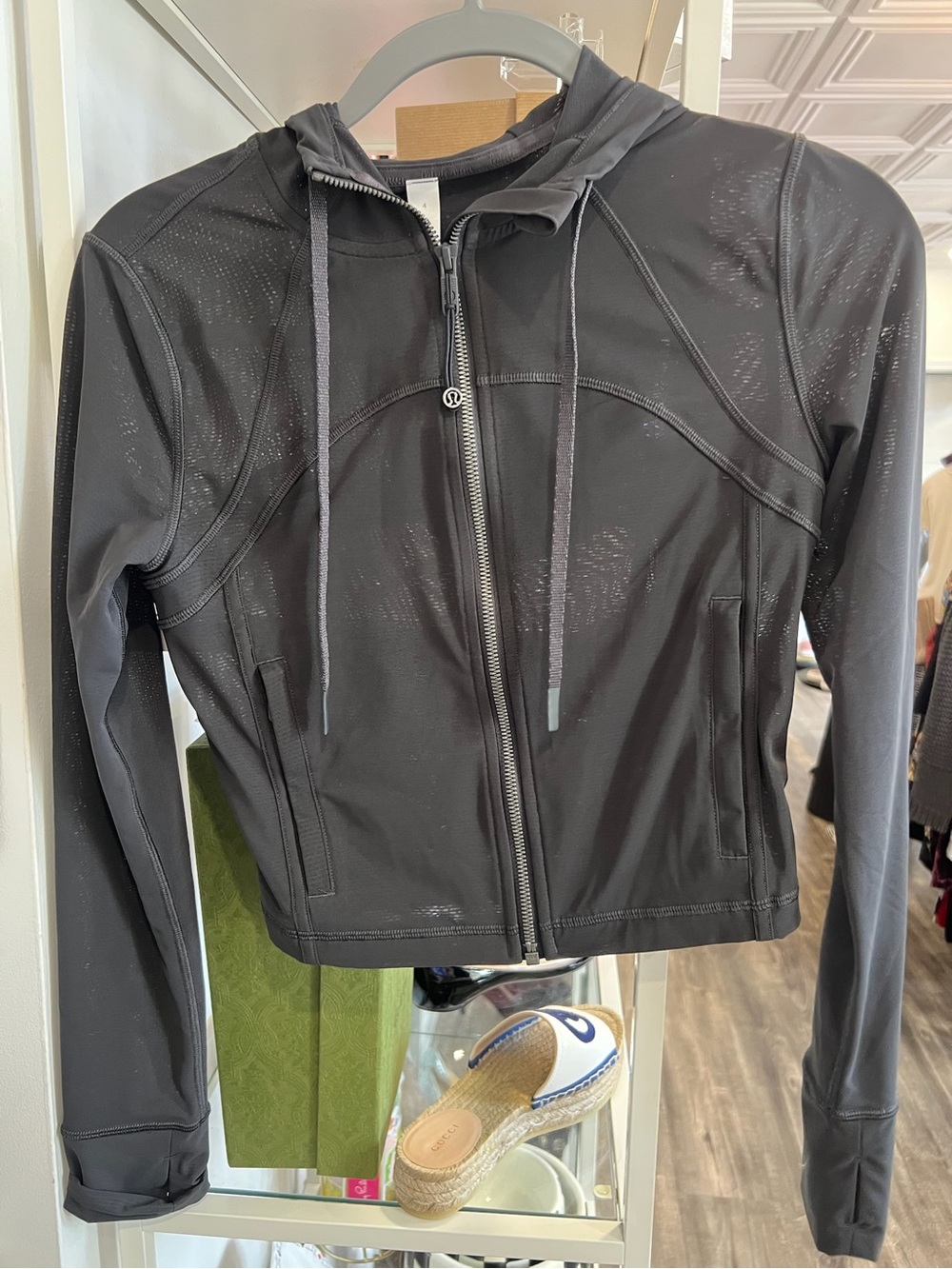 lululemon athletica dark gray Hooded Zip Utility Jacket